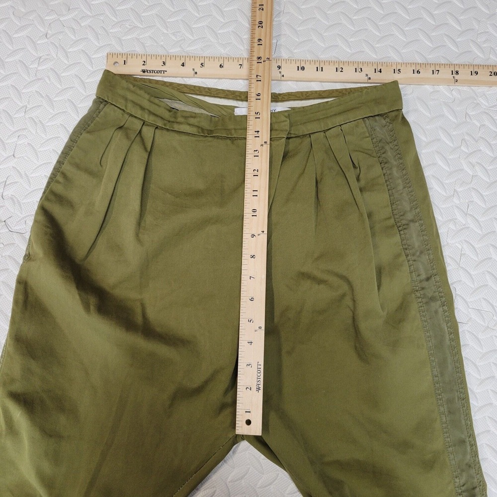 Givenchy Straight Leg Pleated Pants Size 38 30" Waist Olive Green High Waist - Picture 7 of 14